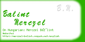 balint merczel business card